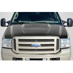 1999-2007 Ford Super Duty / 2000-2005 Ford Excursion Carbon Creations Raptor Look Hood - 1 Piece image - 1