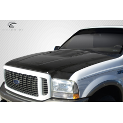 1999-2007 Ford Super Duty / 2000-2005 Ford Excursion Carbon Creations Raptor Look Hood - 1 Piece image - 2