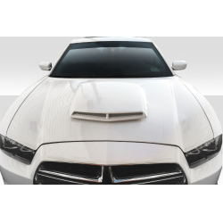 2011-2014 Dodge Charger Duraflex TA Look Hood - 1 Piece image - 1