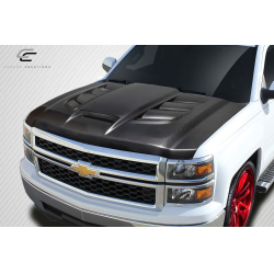 2014-2015 Chevrolet Silverado Carbon Creations Viper Look Hood - 1 Piece image - 2