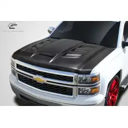 2014-2015 Chevrolet Silverado Viper Look Hood - 1 Piece image - 6