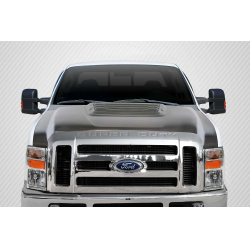 2008-2010 Ford Super Duty F250 F350 F450 Carbon Creations Raptor Look Hood - 1 Piece image - 1
