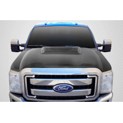 2011-2016 Ford Super Duty F250 F350 F450 Carbon Creations Raptor Look Hood - 1 Piece image - 1