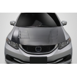 2012-2015 Honda Civic 4DR Carbon Creations TS-1 Hood - 1 Piece image - 1