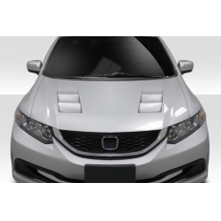 2012-2015 Honda Civic 4DR Duraflex TS-1 Hood - 1 Piece image - 1
