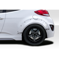 2012-2017 Hyundai Veloster Turbo Duraflex Envision Rear Fender Flares - 4 Piece image - 1