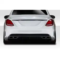 2015-2021 Mercedes C Class W205 C63 Look Rear Diffuser - 1 Piece ( For AMG Bumper only) (S) image - 1