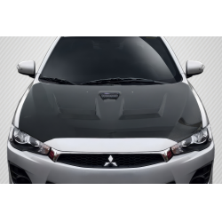 2008-2017 Mitsubishi Lancer / Lancer Evolution 10 Carbon Creations D Spec Hood - 1 Piece image - 1