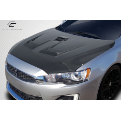 2008-2017 Mitsubishi Lancer / Lancer Evolution 10 Carbon Creations D Spec Hood - 1 Piece image - 2