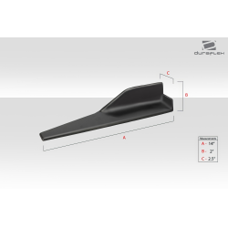 Universal Duraflex Type 1 Side Splitter Winglets - 2 Piece image - 4