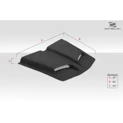 Universal Feed Dual Ram Air Hood Scoop - 1 Piece image - 5