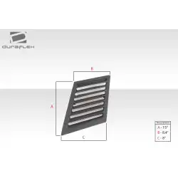 Universal Trackstar 1 Hood Vents - 3 Piece image - 8