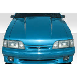 1987-1993 Ford Mustang Duraflex 4 Inch Cowl Hood - 1 Piece image - 1