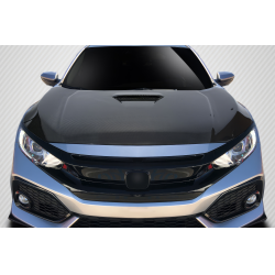 2017-2021 Honda Civic Type R Carbon Creations OEM Look Hood - 1 Piece image - 1