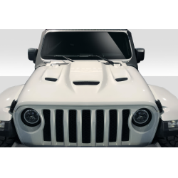2018-2025 Jeep Wrangler JL Gladiator JT Duraflex Hellcat Look Hood - 1 Piece image - 1