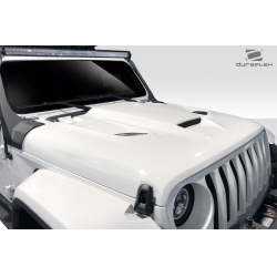 2018-2025 Jeep Wrangler JL Gladiator JT Duraflex Hellcat Look Hood - 1 Piece image - 3