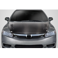 2006-2011 Honda Civic 4DR Carbon Creations Type M Hood - 1 Piece image - 1