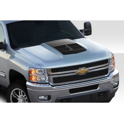 2007-2013 Chevrolet Silverado Duraflex ZL1 Look Hood - 1 Piece image - 3