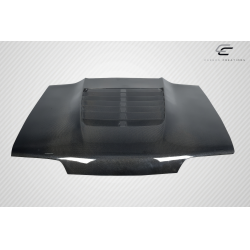 1987-1993 Ford Mustang Carbon Creations GT500 V2 Hood - 1 Piece image - 2
