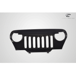 1997-2006 Jeep Wrangler Carbon Creations Predator Grille - 1 Piece (S) image - 2