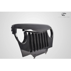 1997-2006 Jeep Wrangler Carbon Creations Predator Grille - 1 Piece (S) image - 4