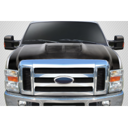 2008-2010 Ford Super Duty F250 F350 F450 Carbon Creations GT500 V2 Hood - 1 Piece image - 1