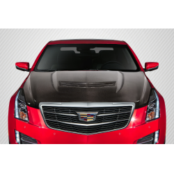 2012-2019 Cadillac ATS Carbon Creations V Look Hood - 1 Piece image - 1