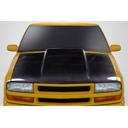 1994-2004 Chevrolet S-10 1994-2004 GMC Sonoma 1995-2004 Chevrolet Blazer 1995-2001 GMC Jimmy 98-00 Envoy Carbon Creations Cowl Hood - 1 Piece image - 1