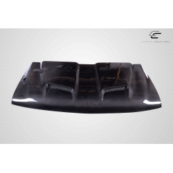 1999-2002 Chevrolet Silverado 2000-2006 Tahoe Suburban Carbon Creations Dual Ram Air Hood - 1 Piece image - 5