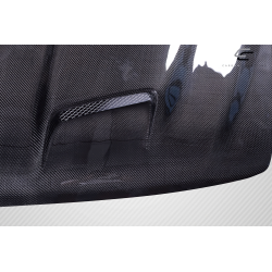 1999-2002 Chevrolet Silverado 2000-2006 Tahoe Suburban Carbon Creations Dual Ram Air Hood - 1 Piece image - 7
