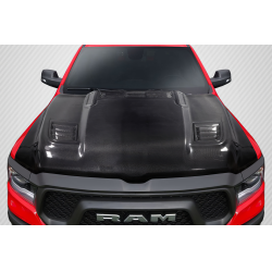 2019-2025 Dodge Ram Carbon Creations Rebel Mopar Look Hood - 1 Piece image - 1