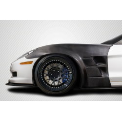 2005-2013 Chevrolet Corvette C6 Carbon Creations ZR2 Front Fenders - 2 Piece image - 1