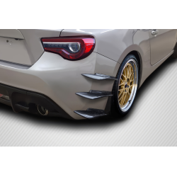 2013-2020 Scion FR-S Toyota 86 Subaru BRZ Carbon Creations GT500 V3 Rear Bumper Canards - 6 Piece image - 1