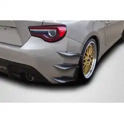 2013-2020 Scion FR-S Toyota 86 Subaru BRZ GT500 V3 Rear Bumper Canards - 6 Piece image - 1
