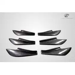 2013-2020 Scion FR-S Toyota 86 Subaru BRZ GT500 V3 Rear Bumper Canards - 6 Piece image - 3