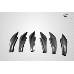2013-2020 Scion FR-S Toyota 86 Subaru BRZ Carbon Creations GT500 V3 Rear Bumper Canards - 6 Piece image - 4