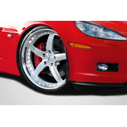 2005-2013 Chevrolet Corvette C6 Carbon Creations ZR Front Fender Spats - 2 Piece image - 1