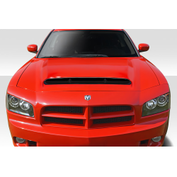 2006-2010 Dodge Charger Duraflex Demon Look Hood - 1 Piece image - 1