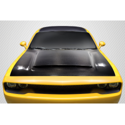 2008-2023 Dodge Challenger Carbon Creations Demon Look Hood - 1 Piece image - 4