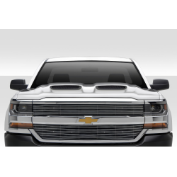 2016-2018 Chevrolet Silverado Duraflex Dual Ram Air Hood - 1 Piece image - 3
