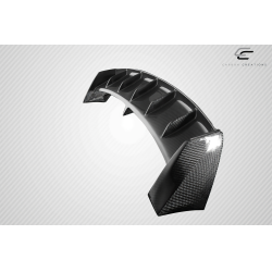 2012-2019 Fiat 500 Carbon Creations AVR Roof Wing Spoiler - 1 Piece image - 5