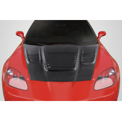 2005-2013 Chevrolet Corvette C6 Carbon Creations World Challenge Look Hood - 1 Piece image - 1