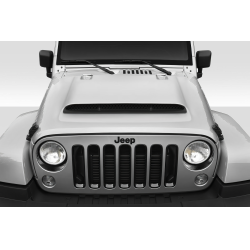 2007-2018 Jeep Wrangler JK Duraflex Demon Look Hood - 1 Piece image - 1