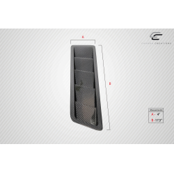 Universal Carbon Creations Race Hood Louver Vents - 2 Piece image - 2