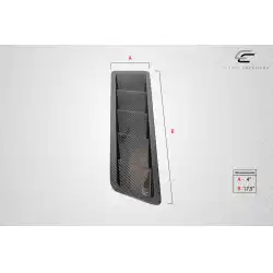 Universal Race Hood Louver Vents - 2 Piece image - 2