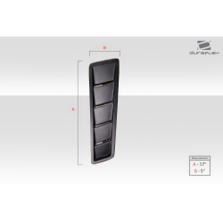 Universal Duraflex Race Hood Louver Vents - 2 Piece image - 7