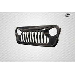 2018-2025 Jeep Wrangler JL Gladiator JT Carbon Creations Predator Grille - 1 Piece image - 3