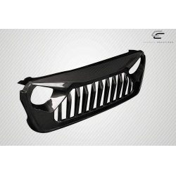2018-2025 Jeep Wrangler JL Gladiator JT Carbon Creations Predator Grille - 1 Piece image - 5