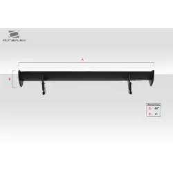 Universal BMW GTS Look Rear Wing Spoiler - 3 Piece image - 11