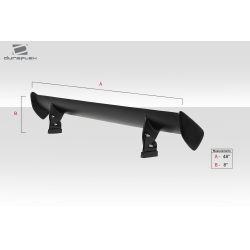 Universal BMW Duraflex GTS Look Rear Wing Spoiler - 3 Piece image - 4